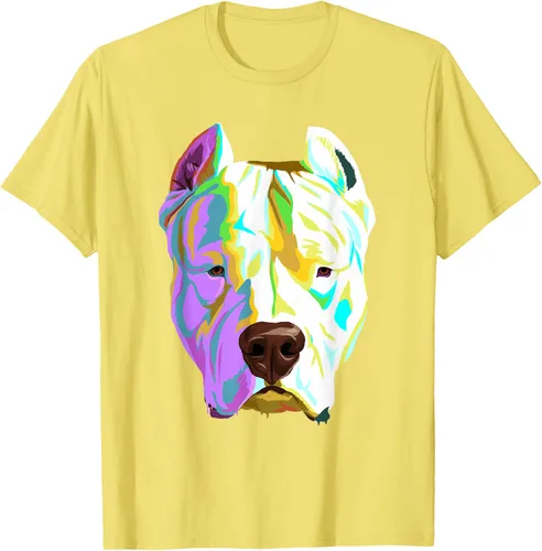 Vista 78 de Colorida camiseta Dogo Argentino, Negro, S