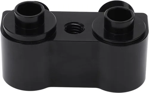 Vista 5 de Kit de montaje del compresor de CA, adaptador de compresor de aire acondicionado de alta eficiencia antioxidante negro 90 ángulo de rotación sólido