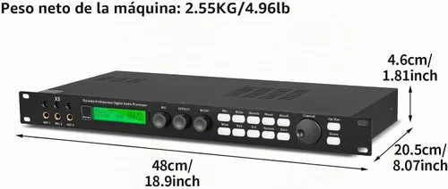 Vista 4 de Depusheng X5 Mezclador Digital Reverberator Micrófono KTV Karaoke Procesador de Audio
