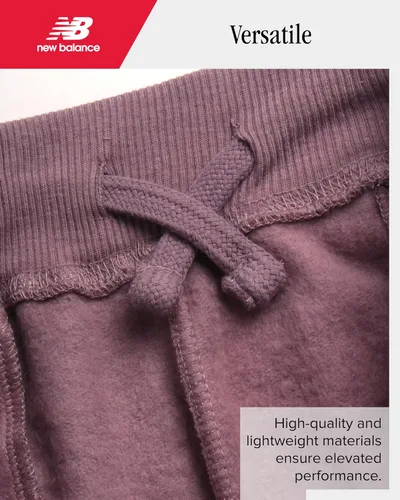Vista 16 de New Balance Pantalones deportivos para niña, forro polar de mezcla de algodón suave con cordón y bolsillos (tallas 8-16)