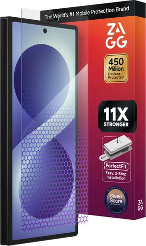 Vista 8 de ZAGG Glass XTR3 - Protector de pantalla para Samsung Galaxy Z Flip7 FE/ Flip6 (solo pantalla frontal), vidrio reciclado, más avanzado
