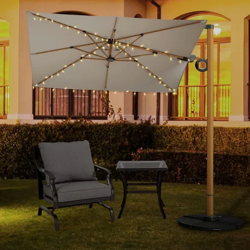 Vista 3 de Grand patio Tira de luces solares para exteriores, 115 pies, 350 LED, impermeable, 8 modos con atenuador y temporizador, luces solares para patio