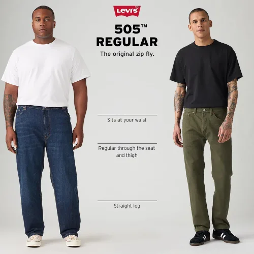 Vista 4 de Levi's Jeans 505 de ajuste regular para hombre (estacional)