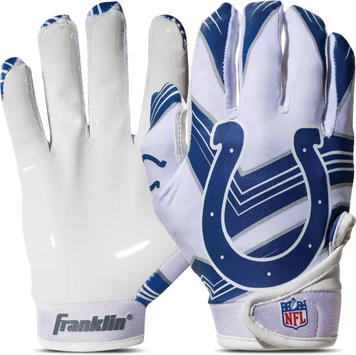 Vista 36 de Franklin Sports - Guantes de receptor de fútbol americano juvenil de la NFL, par de guantes de fútbol para niños con logotipos de equipos de la NFL