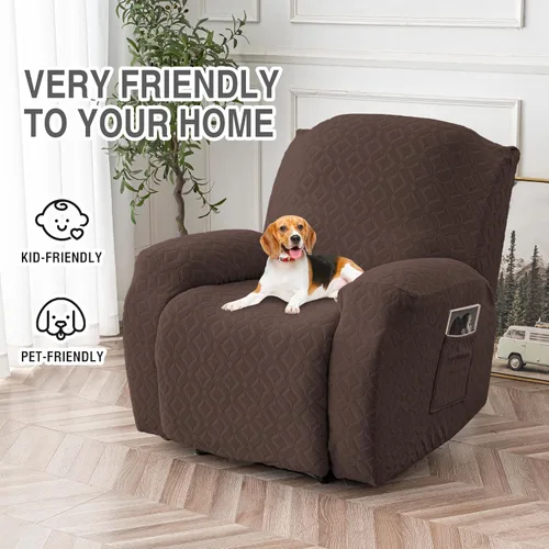 Vista 137 de Gennia Funda Impermeable para Silla Reclinable, Fundas Elásticas para Sofá Reclinable con Bolsillos, Fundas Lavables para Silla Reclinable Lazy Boy