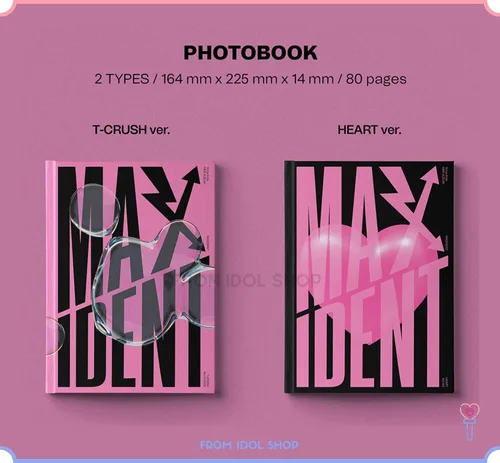 Vista 2 de DREAMUS Stray Kids - MAXIDENT Edición Estándar CD+Beneficio de preventa (T-Crush+Heart ver. Set) (JYPK1467)