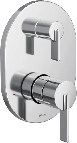 Vista 8 de Moen UT3331BG Cia M-CORE Serie 3-Series 2-Handle - Moldura de ducha con válvula de transferencia integrada, requiere válvula, oro cepillado