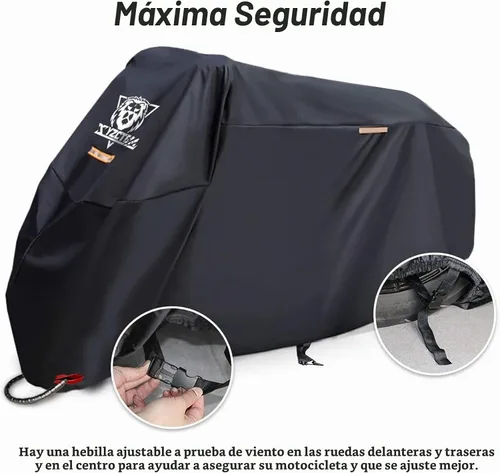 Vista 4 de XYZCTEM - Funda para motocicleta - Bolsa de almacenamiento impermeable para exteriores, hecha de material resistente, se adapta hasta 87 pulgadas