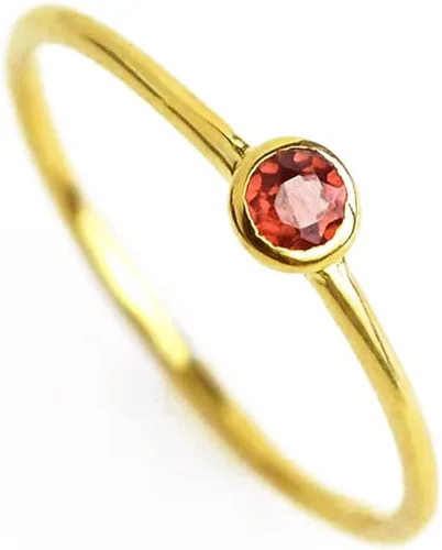 Vista 19 de Anillo pequeño de piedras preciosas apilable, banda de anillo delicada y delgada minimalista, anillo simple apilable de piedra natal