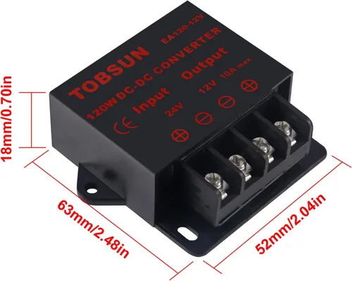 Vista 5 de Paquete de 2 Convertidores Reductores de Voltaje de CC 24V a CC 12V 10A 120W Regulador de Voltaje Reductor Convertidor de Potencia Mini Módulo