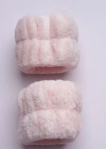 Vista 3 de Sowaka 2 piezas de muñequeras de spa de microfibra, suave torre para mujeres, niñas, lavado de cara, maquillaje absorbente para evitar que
