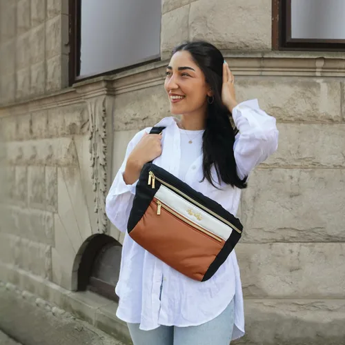 Vista 3 de Itzy Ritzy's Ritzy Pack Fanny Pack & Crossbody Diaper Bag - Multi-Use Lightweight Bag Features 6 Pockets & an Adjustable Strap - Wear As a