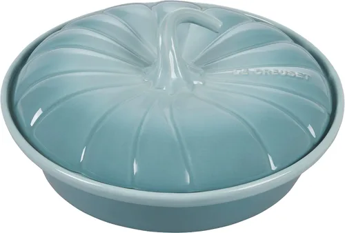 Vista 5 de Le Creuset Gres Figural Calabaza Panadero con Tapa, 9", Merengue