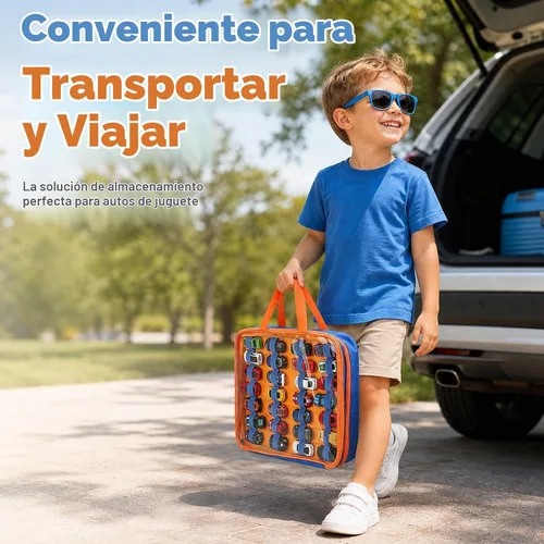 Vista 7 de 84 Slots Toy Car Storage Carrying Case for Hot Wheels & Matchbox Cars