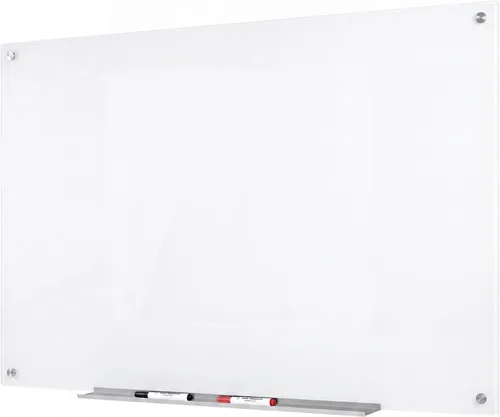 Vista 16 de J&J worldwide Pizarra blanca de vidrio magnético negro de 47 x 35 pulgadas, sin marco, de vidrio templado, borrado en seco, para montaje en pared