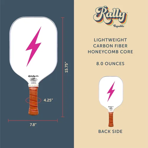 Vista 6 de Pala de pickleball con licencia oficial, raqueta aprobada por la Asociación de Pickleball de Estados Unidos, núcleo de panal ligero, exterior