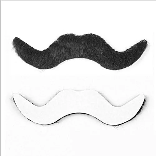 Vista 8 de Juego de 12 bigotes falsos divertidos para tu cumpleaños, para Halloween, fiestas, niños, regalos, diversión, cumpleaños, fiestas, juegos, hogar