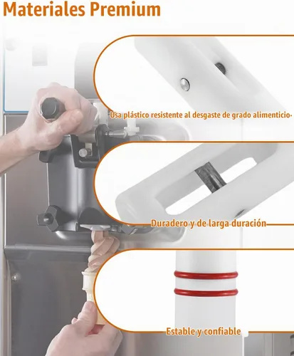 Vista 3 de Juego de 3 varillas de válvula para hacer helados VEVOR Soft Serve Machine