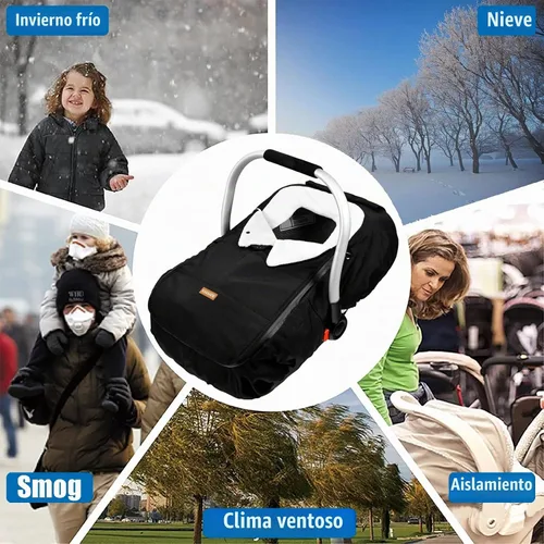 Vista 7 de Cubierta de asiento de coche de bebé, cubierta universal de asiento de coche de invierno para niños y niñas