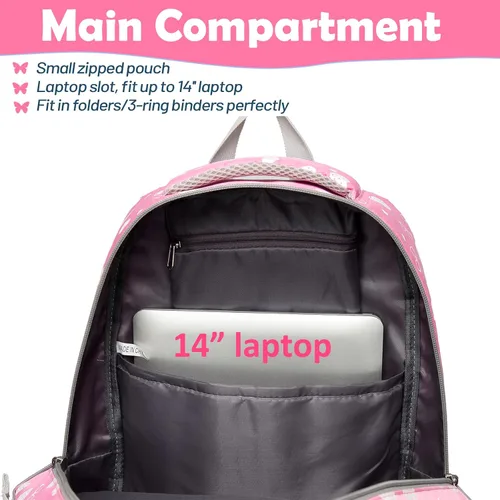 Vista 4 de BLUEFAIRY - Mochilas para niños y niñas, escuela primaria, jardín de niños