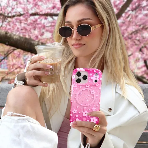 Vista 289 de VELVET CAVIAR Funda para iPhone 15, compatible con MagSafe, probada contra caídas de 10 pies, fundas protectoras de diseño, leopardo color rosa