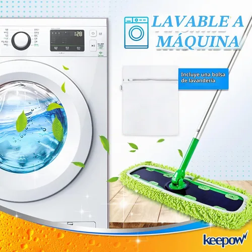 Vista 8 de KEEPOW XL - Paños de limpieza en seco/húmedo para barredora Swiffer XL, paquete de 6 Reusable & Washable Microfiber Mop Pad Refills for