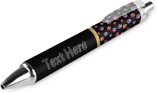 Vista 32 de Bolígrafos personalizados con estampado de leopardo negro y azul con punta de lápiz capacitivo, bolígrafos grabados personalizados con nombre