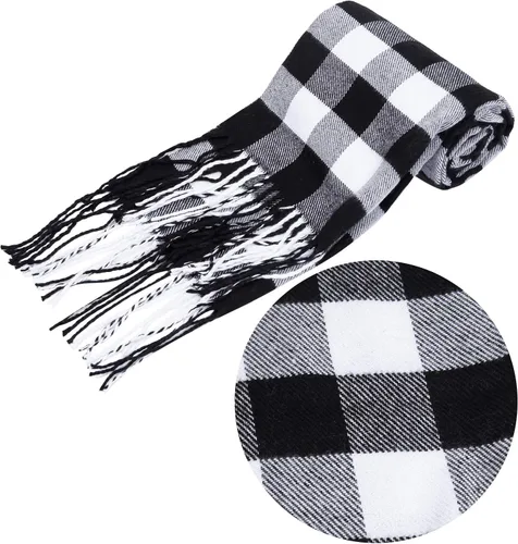 Vista 2 de Aneco Conjunto de bufanda de punto cálido de invierno para hombres y mujeres bufanda elástica suave