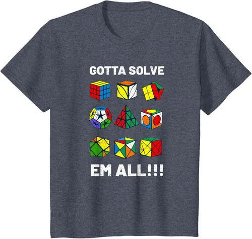Vista 64 de Camiseta competitiva Puzzle Cube Gotta Solve Em All Speed Cubing