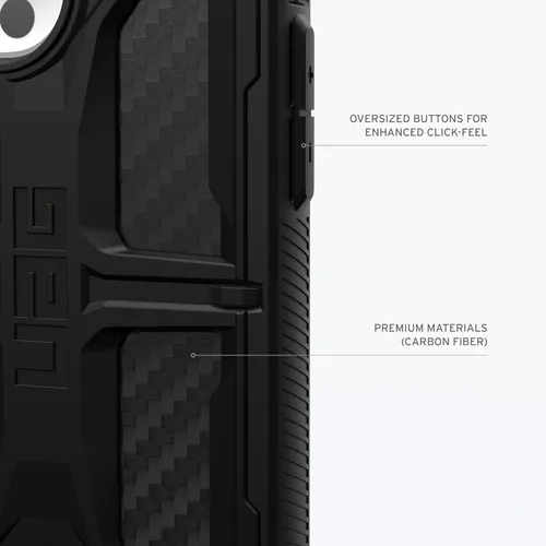 Vista 5 de URBAN ARMOR GEAR UAG Funda [versión actualizada] compatible con iPhone 15 Pro de 6.1 pulgadas, fibra de carbono Monarca, resistente, resistente