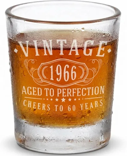 Vista 18 de Vintage 2005 16oz Grabado Shot Glass 21st cumpleaños regalos him her 1.0 Claro