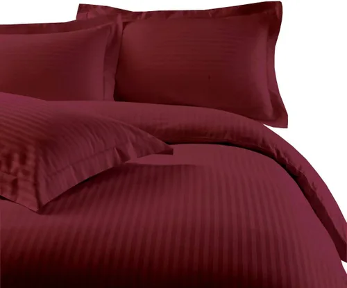 Vista 15 de sheetsnthings Juego de ropa de cama a rayas de 300 hilos, 100% algodón, 5 piezas, tamaño individual, extra largo, XL, color negro, 3 piezas y 2