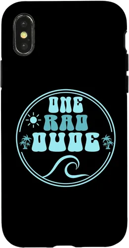 Vista 5 de One Rad Dude 1st Birthday Surf Beach Groovy Case for iPhone 17