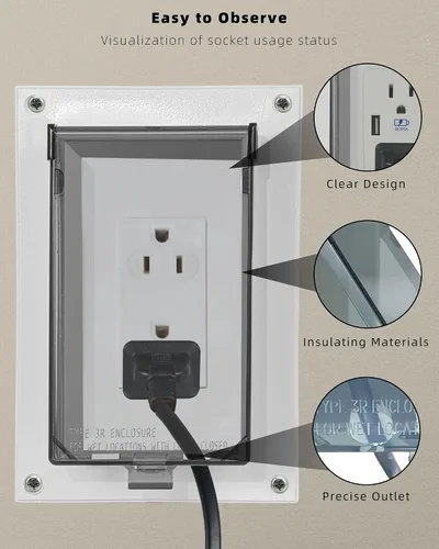 Vista 4 de DBVC-1 - Cubierta de repuesto para caja eléctrica, reemplazo extra resistente para todo tipo de clima, cubierta de carcasa tipo 3r para lugares