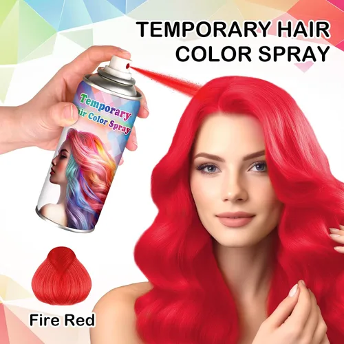 Vista 2 de Spray para el cabello rojo de uso único temporal para el cabello