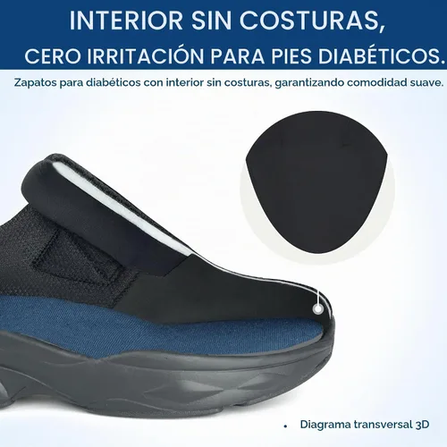 Vista 4 de Ortho+rest Men Diabetic Walking Shoes Swollen Feet Shoes (10,Black)
