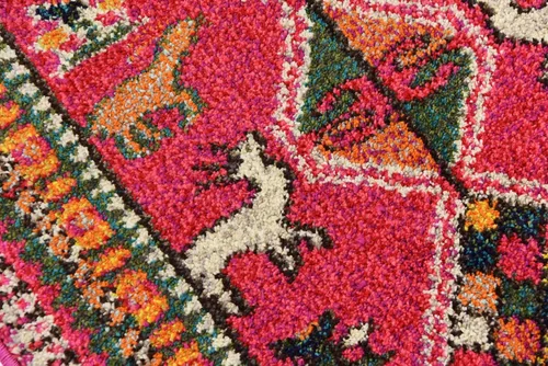 Vista 6 de Unique Loom Sedona Collection Southwestern, borde, sobreteñida, animales, tribal, alfombra de área abstracta, 2 pies 2 pulgadas x 6 pies 7 pulgadas