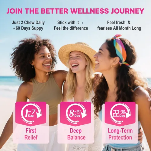 Vista 12 de Gomitas de equilibrio femenino para mujer, gomitas de equilibrio de pH prémium con probióticos para el equilibrio de la flora vaginal, suplemento