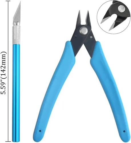 Vista 4 de Kit de herramientas de modelo profesional de 9 piezas, modelador, herramientas básicas, juego de manualidades, kit de herramientas de construcción
