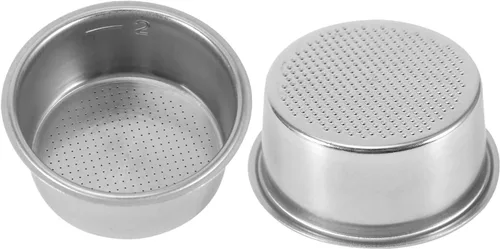 Vista 6 de Cesta de filtro de café de 2.008 in, 2 piezas, filtro de café de acero inoxidable para máquina de café expreso, cesta de filtro, taza, accesorios