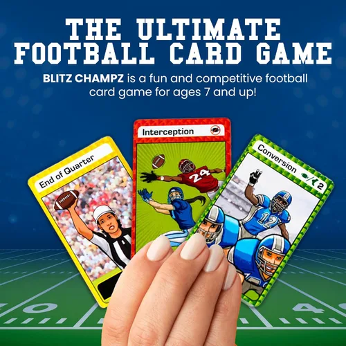 Vista 2 de Blitz Champz Arizona Cardinals – Cartas de juego oficiales de la NFL y regalos de los Cardinals para hombres y mujeres, divertidos juegos de cartas