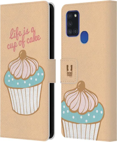 Vista 282 de Head Case Designs Assortment Cupcakes Happiness Leather Wallet Case Compatible with Samsung Galaxy A07 4G Surtido