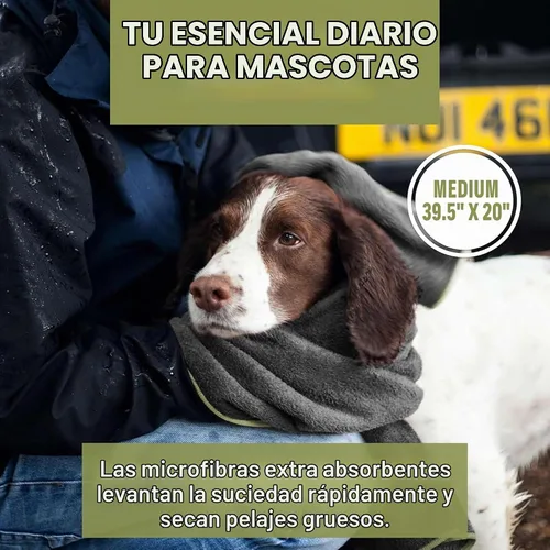 Vista 3 de E-Cloth Toalla de baño de limpieza y secado para mascotas, absorbente
