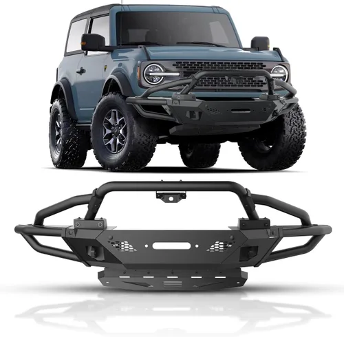 Vista 20 de ROXX Bull Bar - Barra protectora delantera para accesorios Ford Bronco, protector de parachoques delantero, barra atornillable todoterreno 3B.