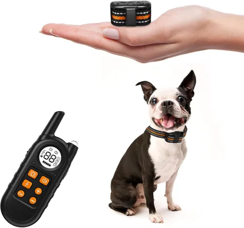 Vista 9 de Collar de choque para perro ultra compacto, collar de entrenamiento de perro más ligero con control remoto para perros pequeños de 5 a 30 libras