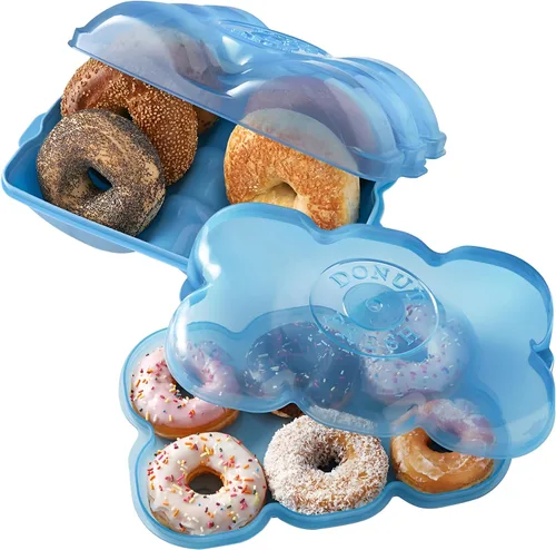 Vista 9 de Touch Up Cup Bagel Fresh Holder - Contenedor de almacenamiento de pan, hermético y reutilizable, sin BPA, como se ve en los productos Shark Tank