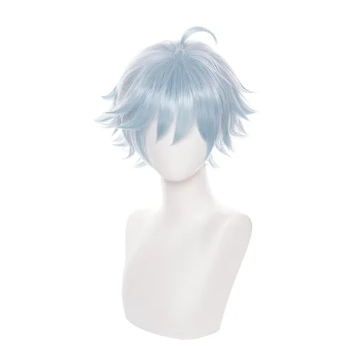 Vista 30 de Peluca para cosplay, disfraz de anime, pelo largo, cabello ondulado negro con flequillo y para mujer, fiesta familiar de Halloween Isolda