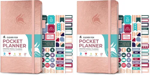 Vista 14 de Clever Fox Agenda de bolsillo semanal – Agenda mensual sin fecha y calendario, mini planificador perfecto para bolso, 3.7 x 6.7 pulgadas