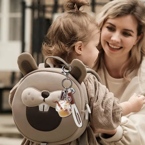 Vista 5 de Lindo llavero Kawaii Boba Liquid Bear Llavero Gato Llavero Mochila Charm Mujeres Hombres Niñas Niño Adolescentes Hija