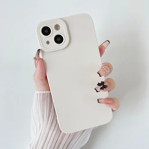 Vista 6 de DEFBSC Compatible con iPhone 14, funda de silicona líquida, funda protectora para cámara, protección de cuerpo completo de goma de gel, funda